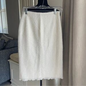To the Max ivory fluffy knit Midi Pencil Skirt M